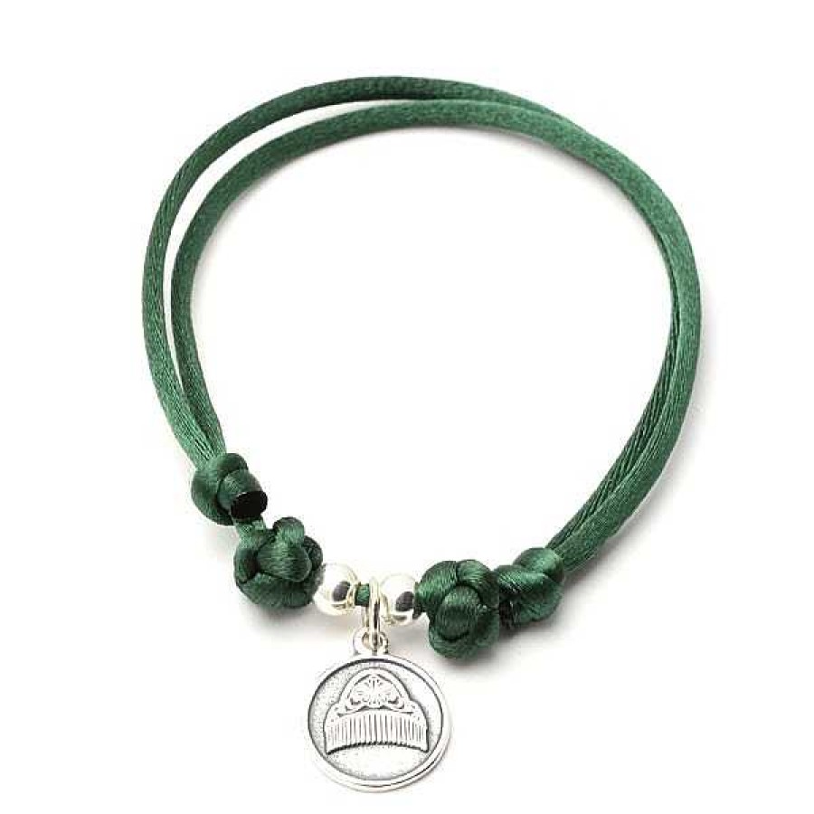 Fallas Joyeria Antonio Cumplido | Pulsera Peineta Plata Cordon Verde