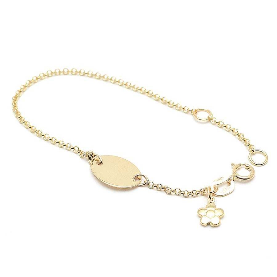 Beb Joyeria Antonio Cumplido | Pulsera Oro Beb Placa Nombre Flor