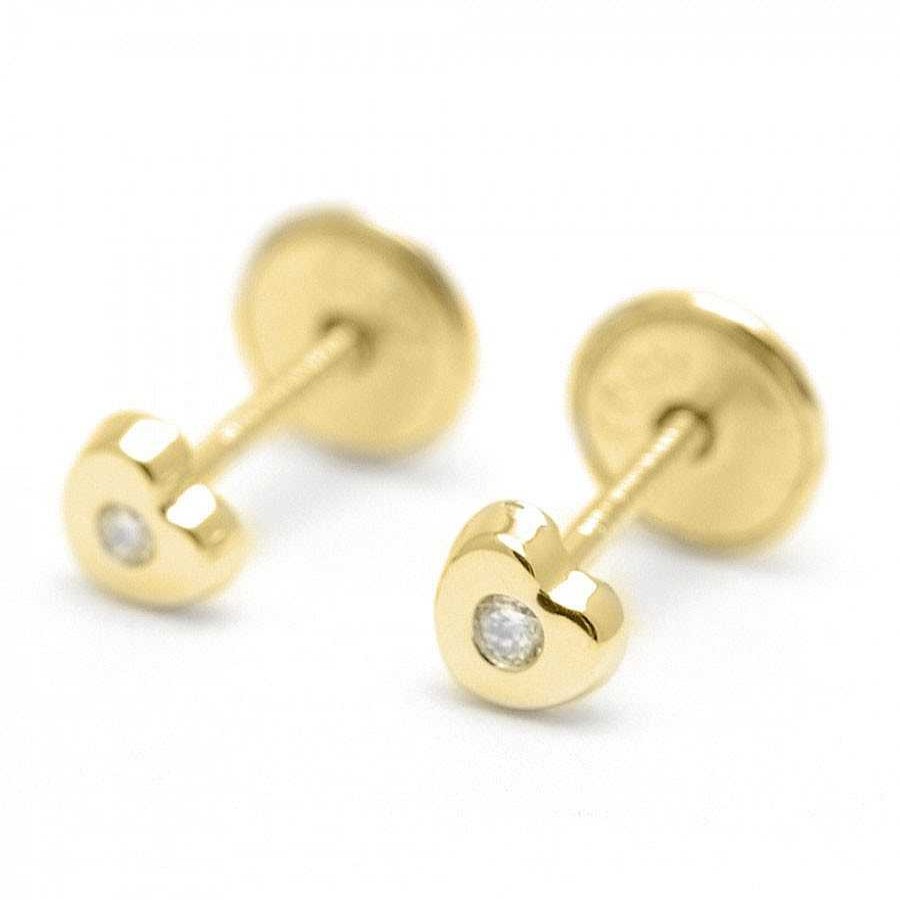 Beb Joyeria Antonio Cumplido | Pendientes Oro Coraz N Circonita