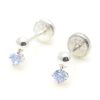 Beb Joyeria Antonio Cumplido | Pendientes Plata Bolita Cristal Azul