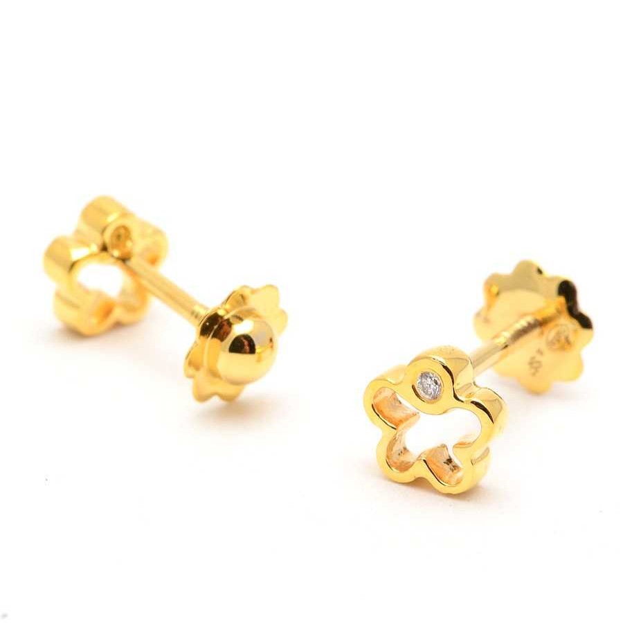 Beb Joyeria Antonio Cumplido | Pendientes Diamantes Oro Flor