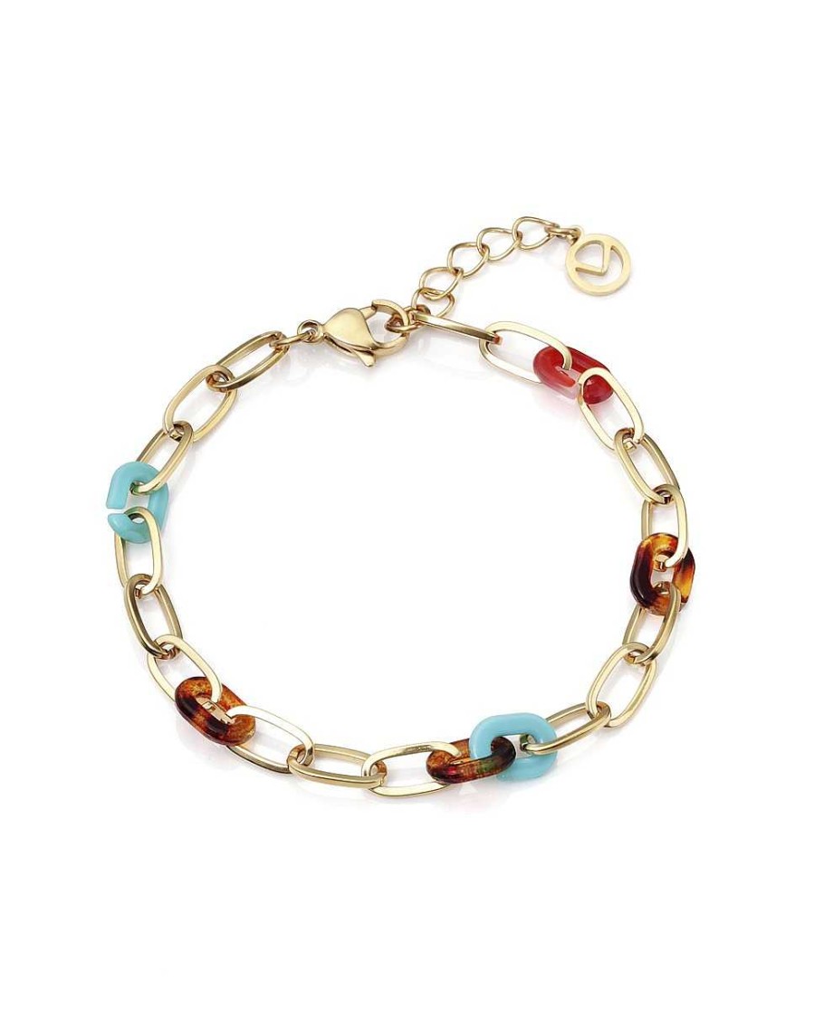 Viceroy Joyeria Antonio Cumplido | Pulsera Viceroy Dorada Eslabones Colores