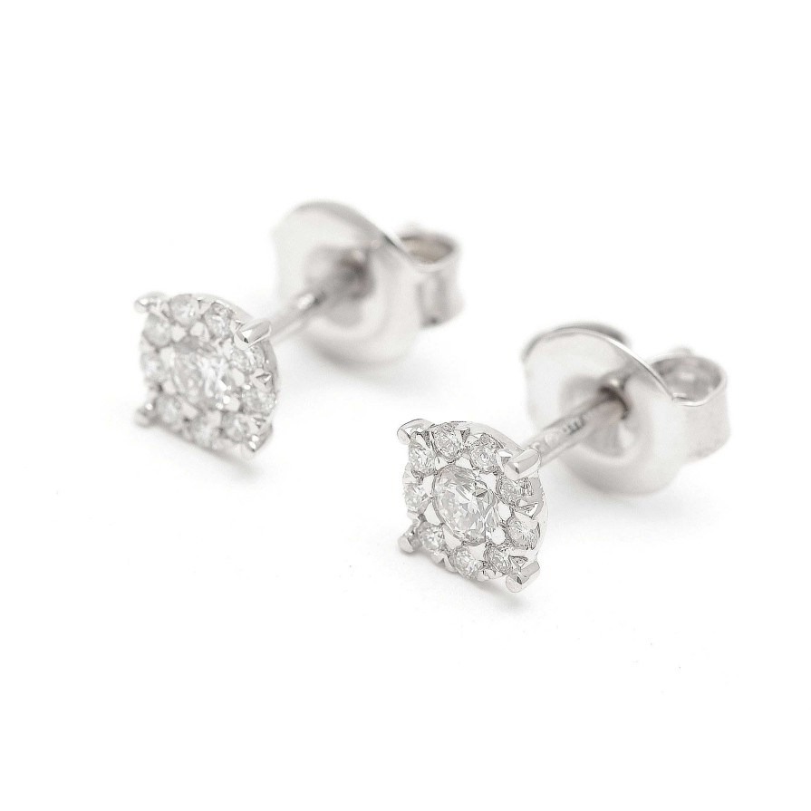 Boda Joyeria Antonio Cumplido | Pendientes Oro Roset N Diamantes Desmontable