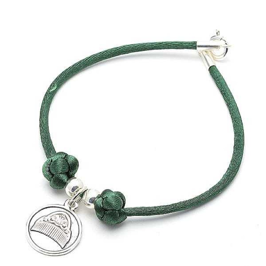 Fallas Joyeria Antonio Cumplido | Pulsera Peineta Plata Cordon Verde