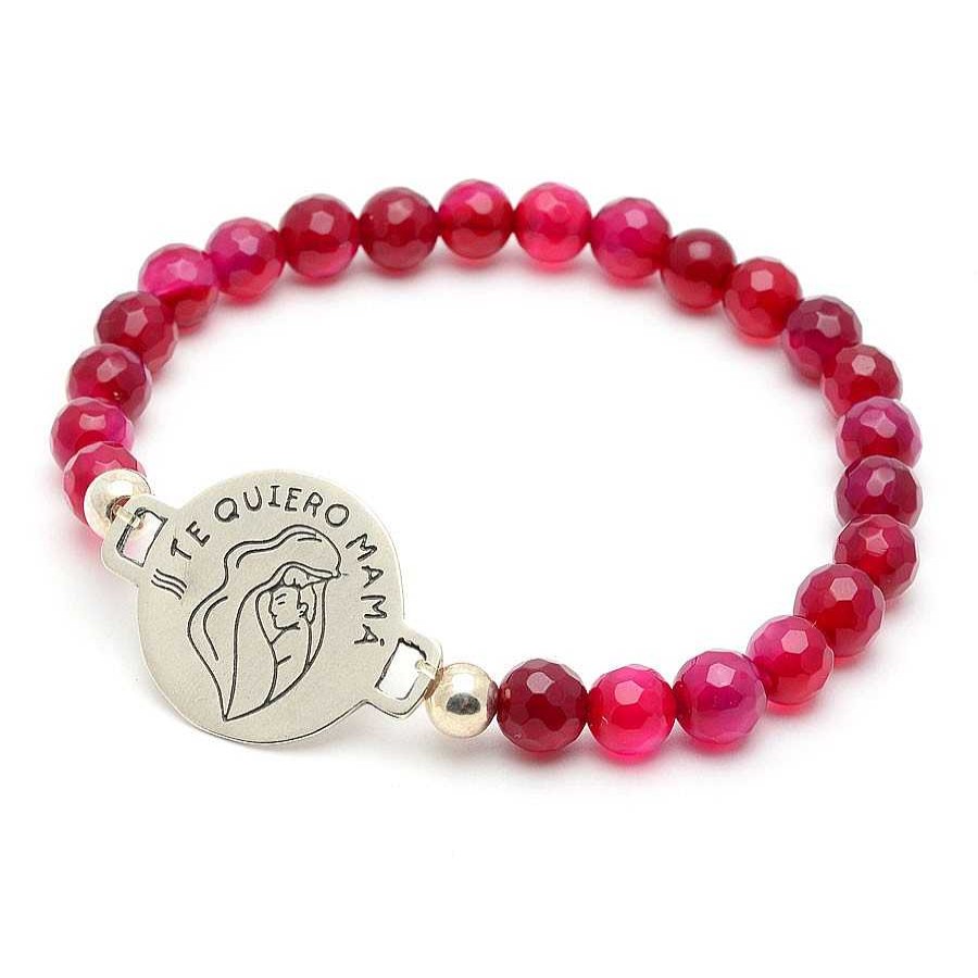 Comuniones Joyeria Antonio Cumplido Pulseras | Pulsera Madre Piedras Fucsia