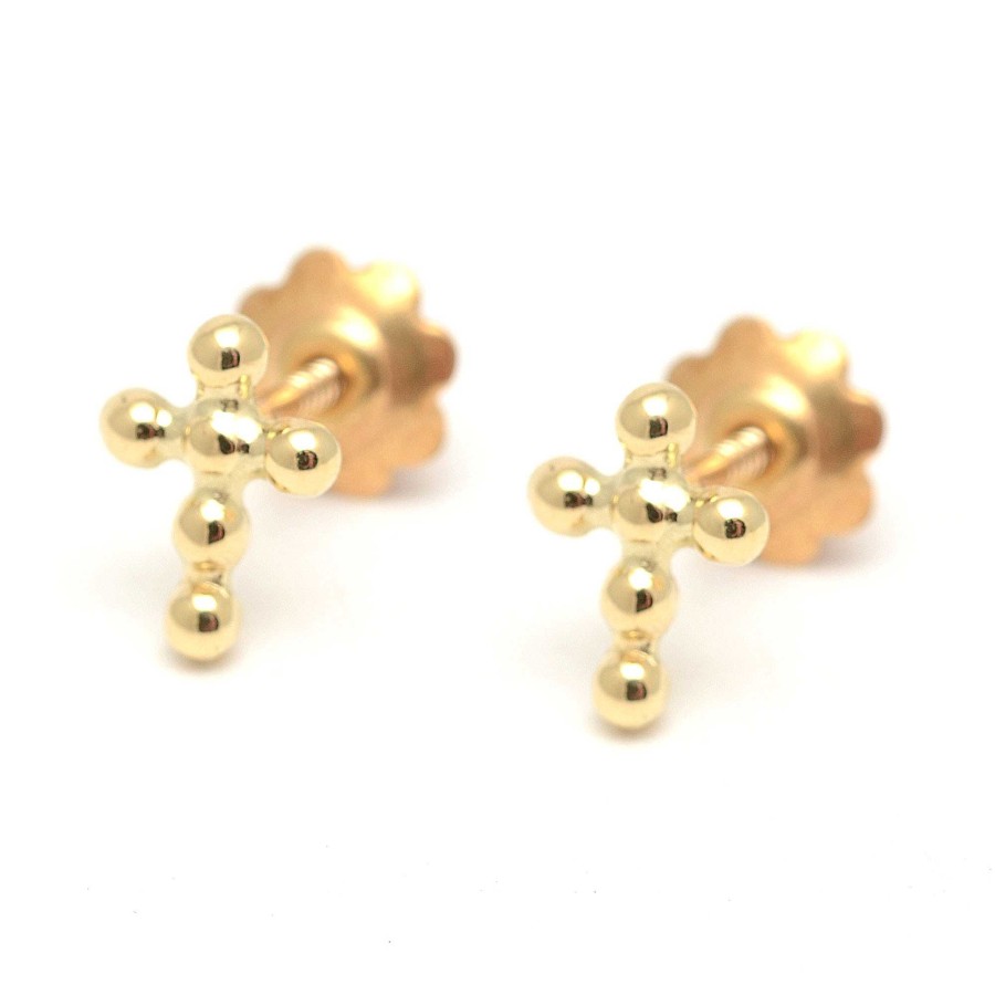 Beb Joyeria Antonio Cumplido | Pendientes Oro Rosca Cruz