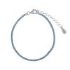 Pulseras Joyeria Antonio Cumplido | Pulsera Plata Riviere Circonitas Azules