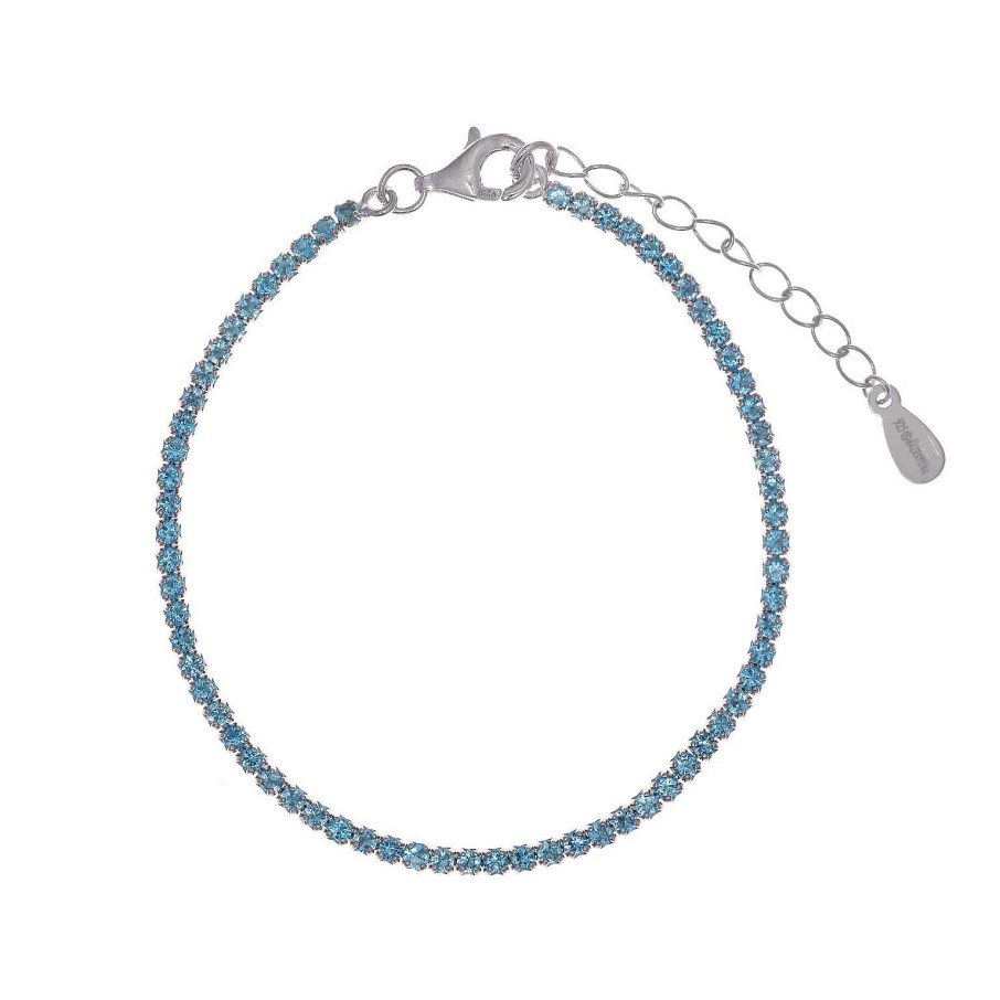 Pulseras Joyeria Antonio Cumplido | Pulsera Plata Riviere Circonitas Azules