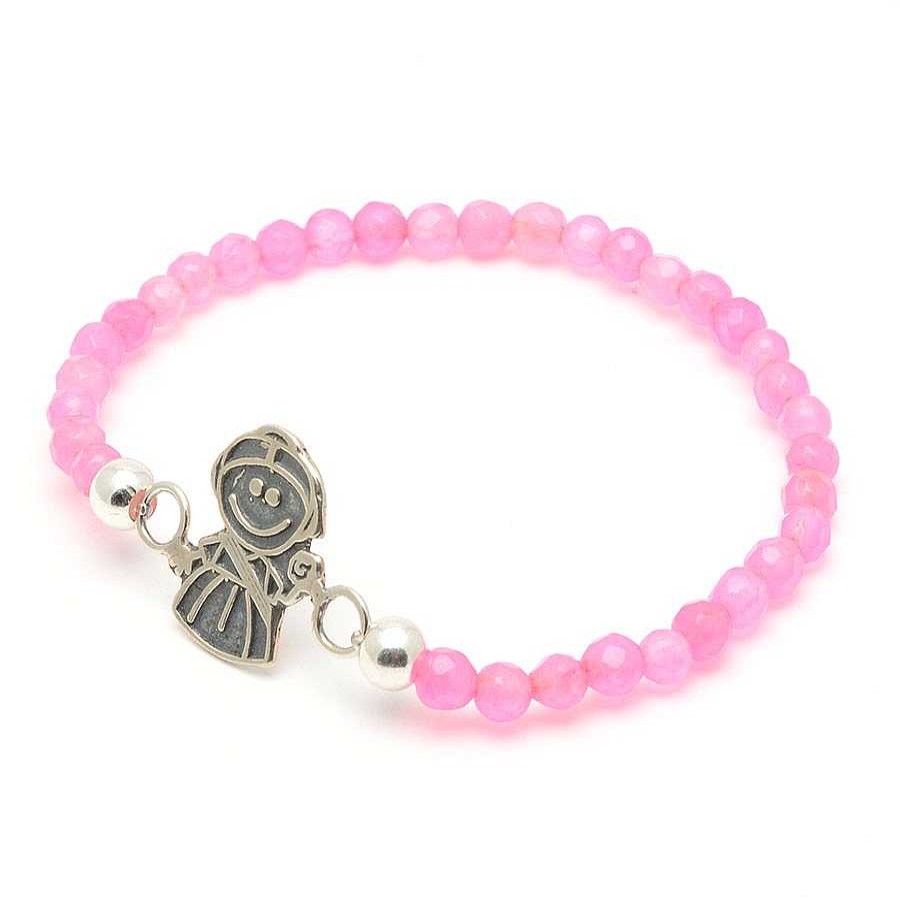 Pulseras Joyeria Antonio Cumplido | Pulsera Plata Fallera Bolas Rosa