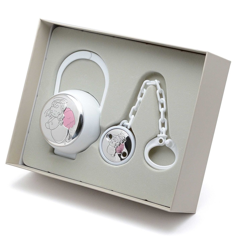 Beb Joyeria Antonio Cumplido | Estuche Portachupete + Pinza Angel Rosa