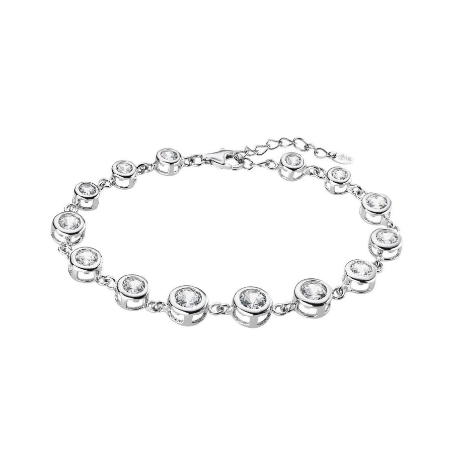 Pulseras Joyeria Antonio Cumplido | Pulsera Lotus Plata Riviere Circonitas