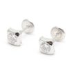 Beb Joyeria Antonio Cumplido | Pendientes Plata Rosca Cuadrado Circonita