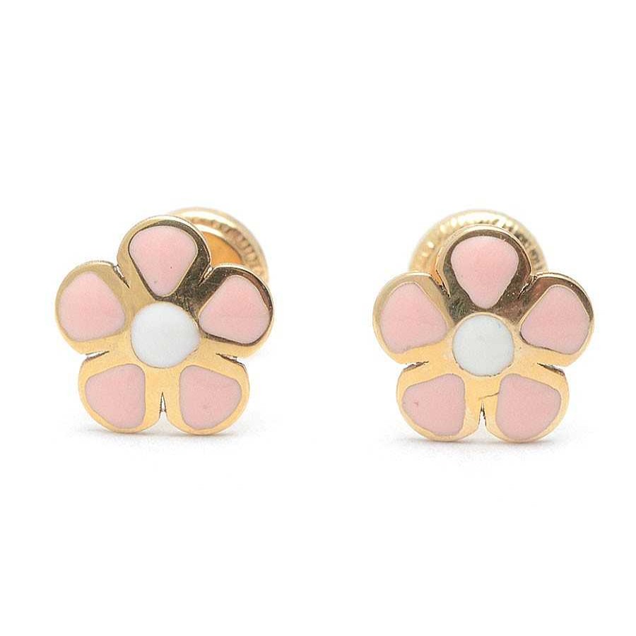 Beb Joyeria Antonio Cumplido | Pendientes Oro Flor Rosa