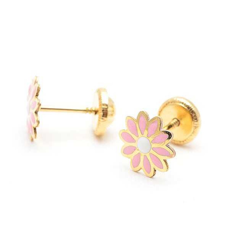 Beb Joyeria Antonio Cumplido | Pendientes Oro Flor Rosa