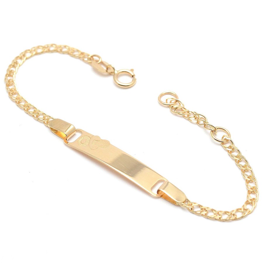 Beb Joyeria Antonio Cumplido | Pulsera Oro Beb Placa Nombre Adorno Chupete