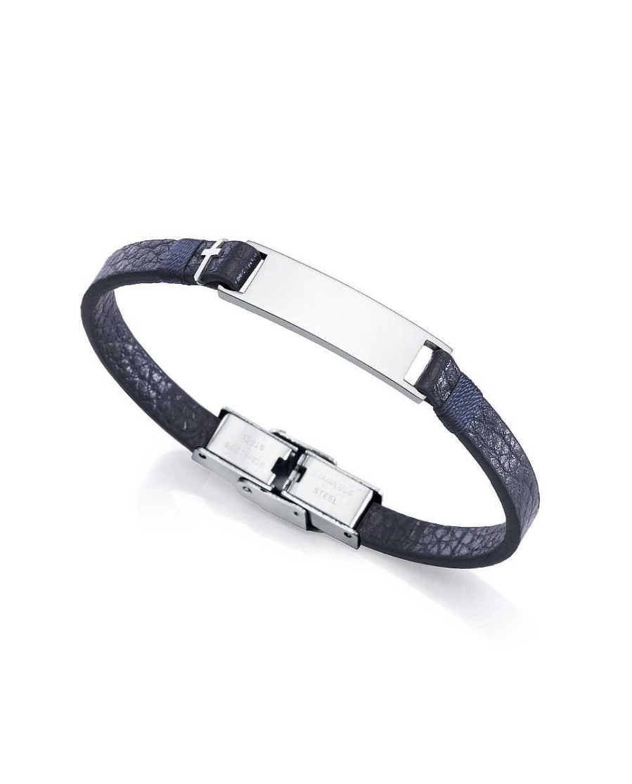 Viceroy Joyeria Antonio Cumplido | Pulsera Ni O Viceroy Placa Piel Azul