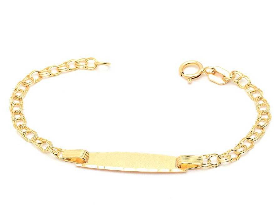 Beb Joyeria Antonio Cumplido | Pulsera Oro Milanesa Placa Nombre