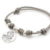 Fallas Joyeria Antonio Cumplido | Pulsera Fallera Plata Cord N Gris