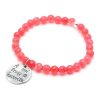 Pulseras Joyeria Antonio Cumplido | Pulsera Plata "Profe" Rojo Granate