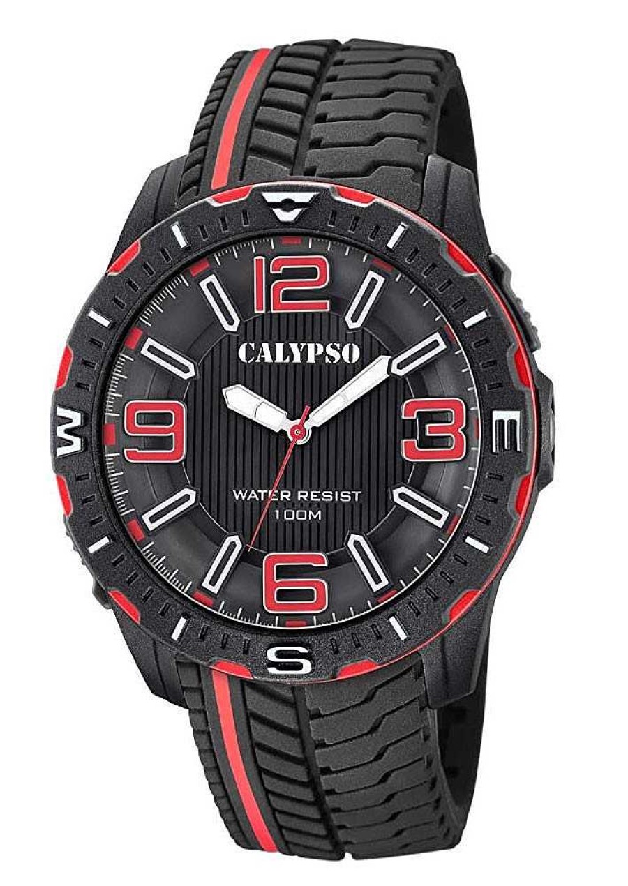 Relojes Joyeria Antonio Cumplido | Reloj Calypso Linterna Correa Goma Negra