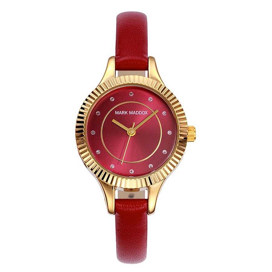 Relojes Joyeria Antonio Cumplido | Reloj Mark Maddox Dorado Correa Roja