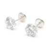 Beb Joyeria Antonio Cumplido | Pendientes Plata Rosca Circonita Garras