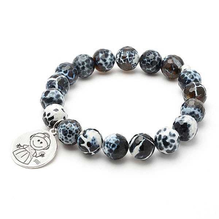 Fallas Joyeria Antonio Cumplido | Pulsera Fallera Plata Piedras Gris