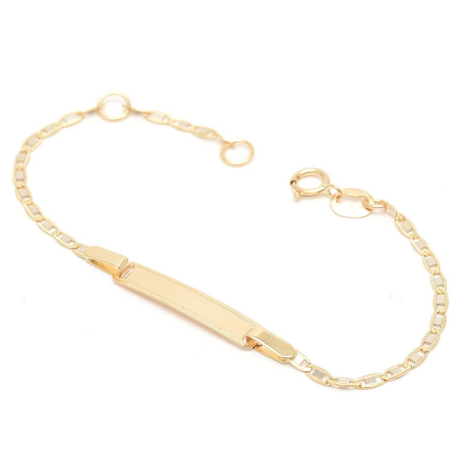 Beb Joyeria Antonio Cumplido | Pulsera Oro Beb Placa Biselada