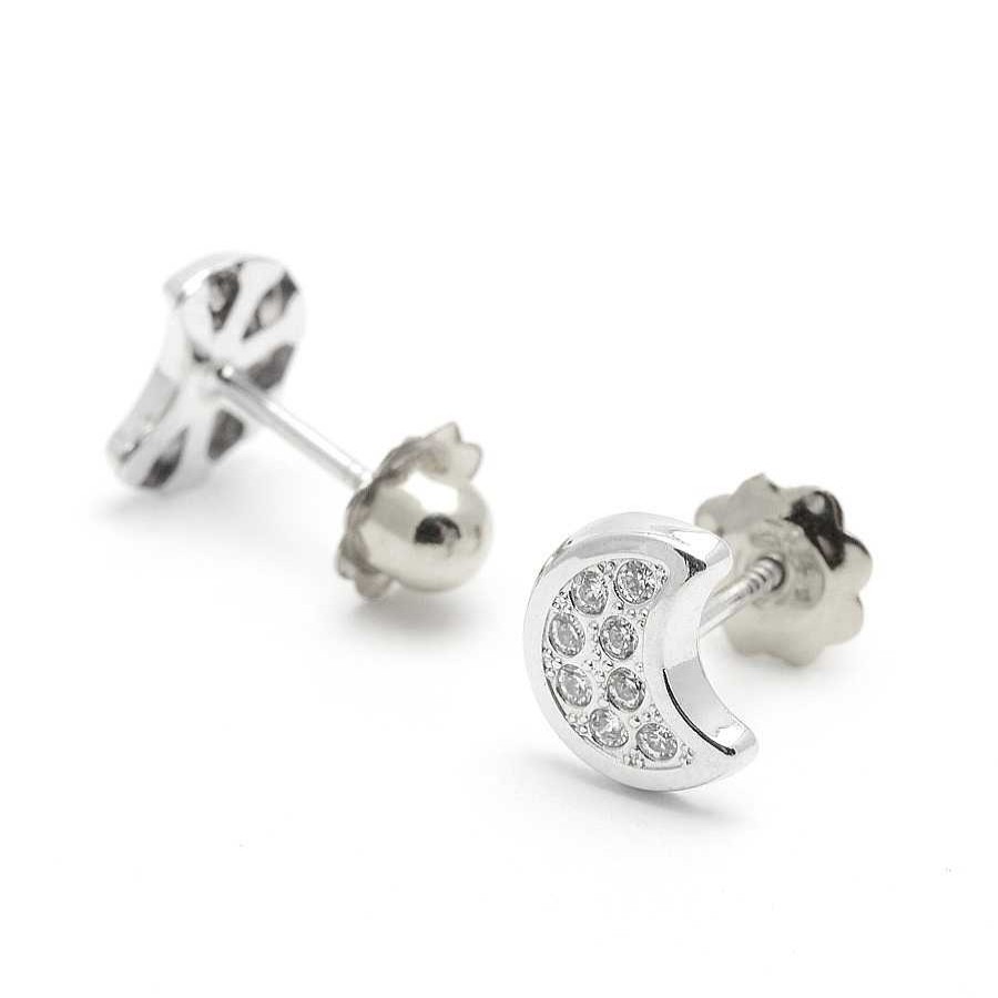 Beb Joyeria Antonio Cumplido | Pendientes Oro Blanco Luna