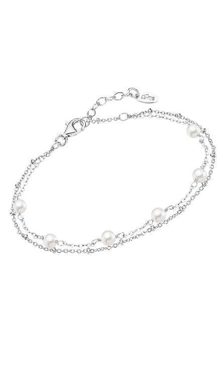 Pulseras Joyeria Antonio Cumplido | Pulsera Lotus Plata Doble Perlas