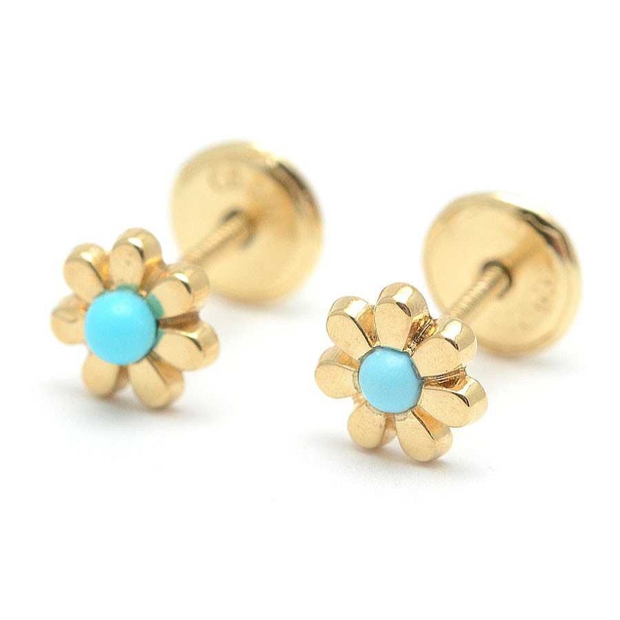 Beb Joyeria Antonio Cumplido | Pendientes Oro Margarita Turquesa