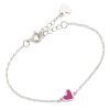 Pulseras Joyeria Antonio Cumplido | Pulsera Plata Agatha Coraz N Rosa Fucsia