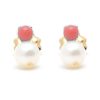 Beb Joyeria Antonio Cumplido | Pendientes Oro Perla Coral Rojo