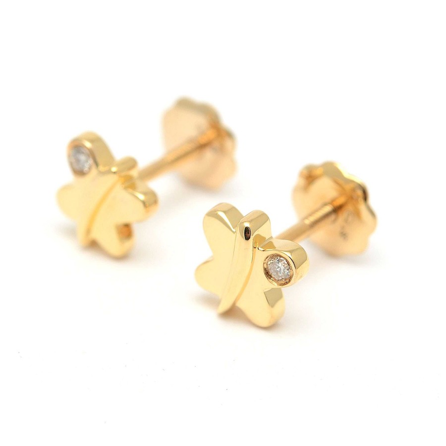 Beb Joyeria Antonio Cumplido | Pendientes Diamantes Oro Beb Mariposa