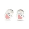 Beb Joyeria Antonio Cumplido | Pendientes Plata Coraz N Rosa