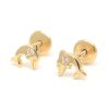 Beb Joyeria Antonio Cumplido | Pendientes Oro Beb Delfines Circonitas