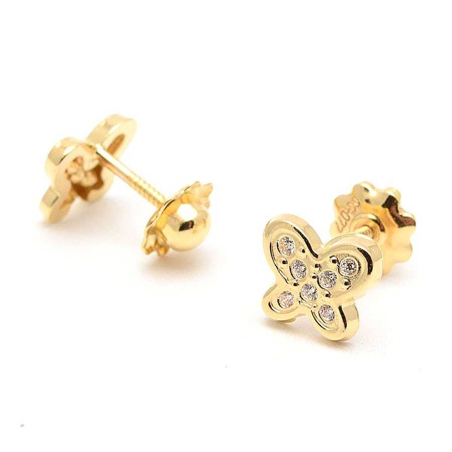 Beb Joyeria Antonio Cumplido | Pendientes Oro Mariposa Circonitas