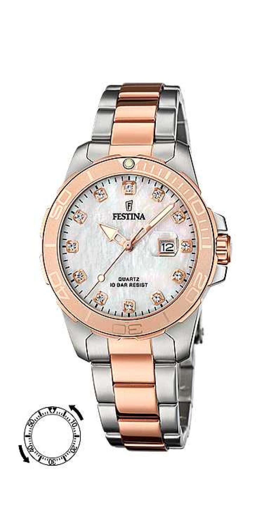 Relojes Joyeria Antonio Cumplido | Reloj Festina Bicolor Brazalete Acero