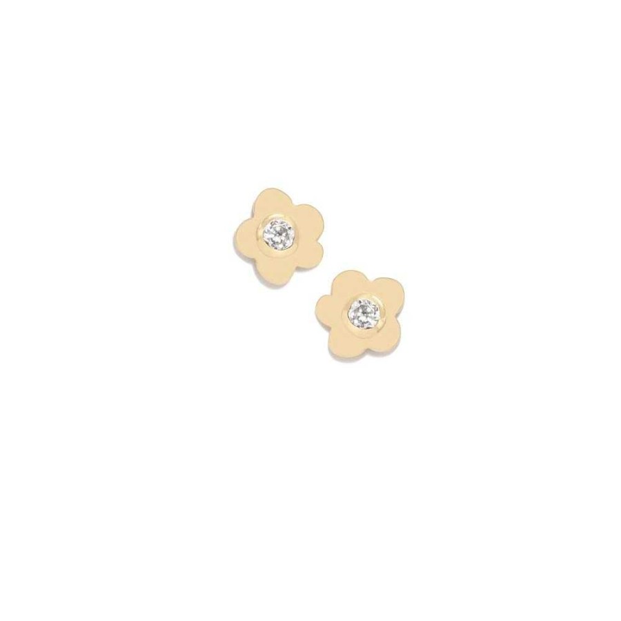 Beb Joyeria Antonio Cumplido | Pendientes Oro Beb Agatha Flor Circonita