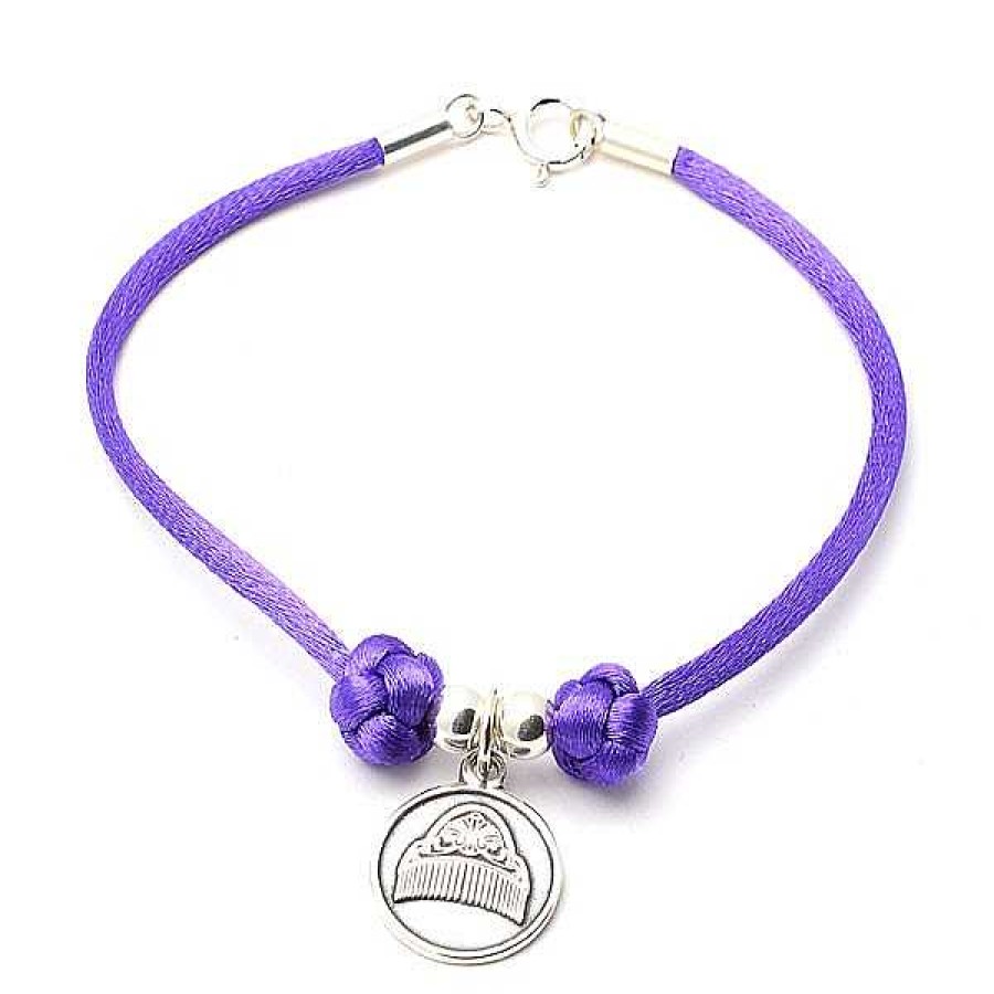 Fallas Joyeria Antonio Cumplido | Pulsera Peineta Plata Cordon Morado