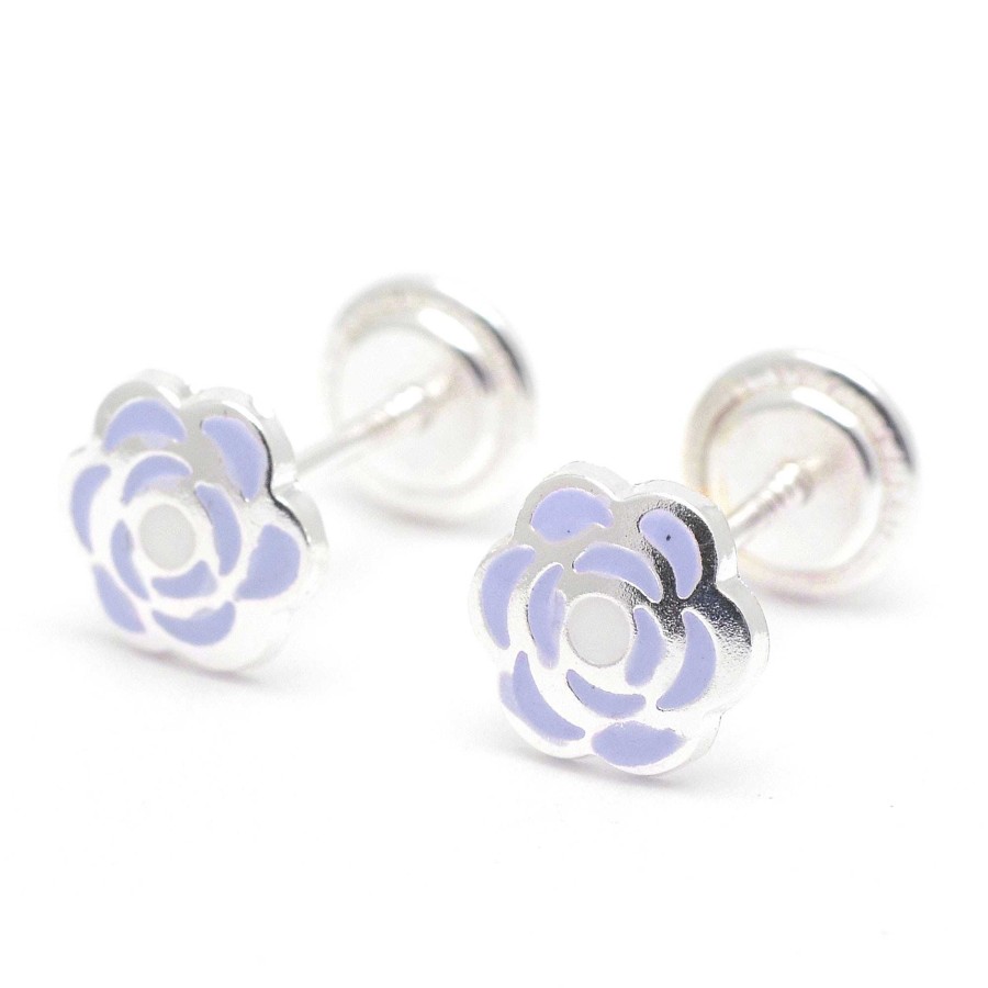 Beb Joyeria Antonio Cumplido | Pendientes Plata Flor Lila