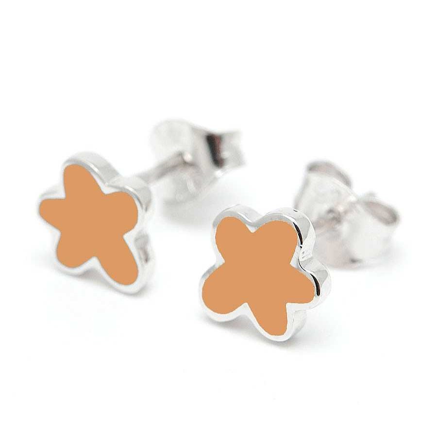 Pendientes Joyeria Antonio Cumplido | Pendientes Plata Agatha Nube Naranja