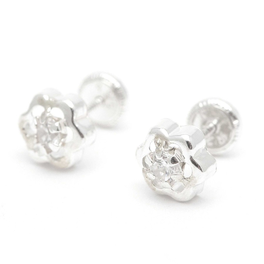 Beb Joyeria Antonio Cumplido | Pendientes Plata Ni A Flor Circonita