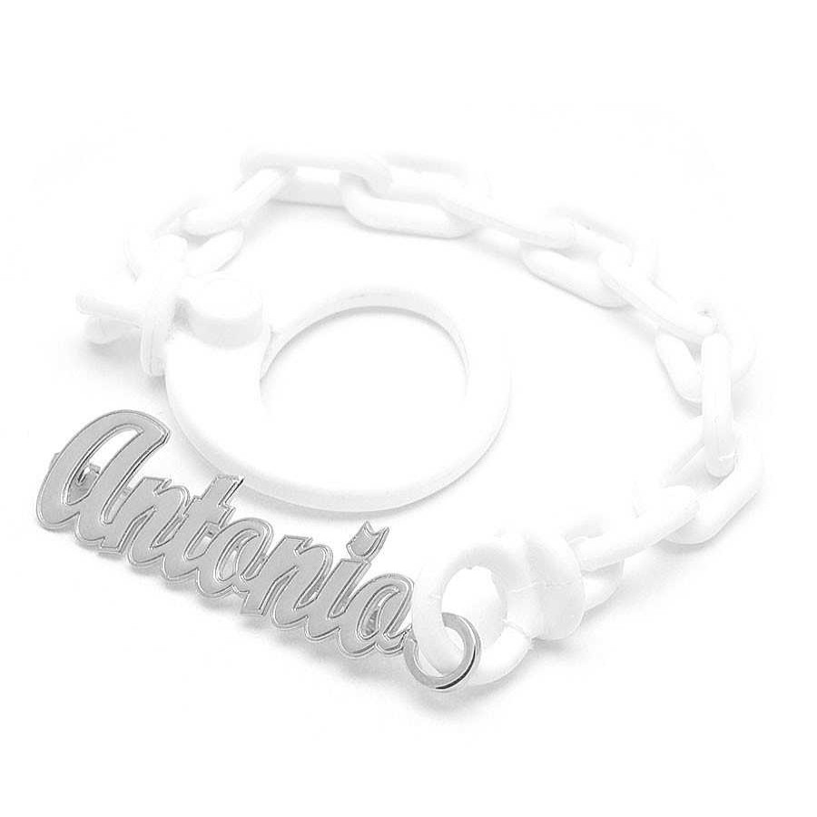 Beb Joyeria Antonio Cumplido | Chupetero Plata Beb Nombre Personalizable