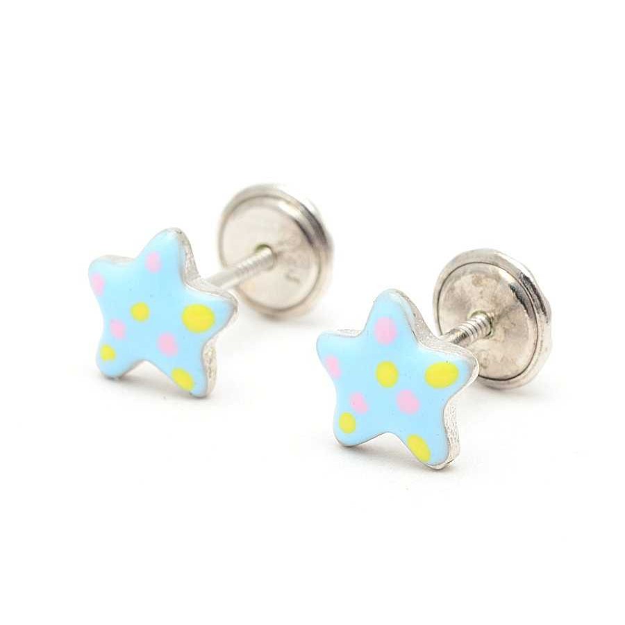 Beb Joyeria Antonio Cumplido | Pendientes Plata Estrella Azul