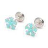 Beb Joyeria Antonio Cumplido | Pendientes Plata Copo De Nieve Azul