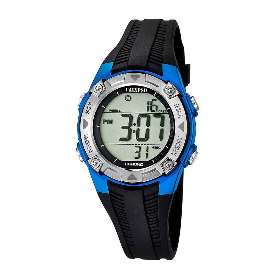 Comuniones Joyeria Antonio Cumplido Relojes | Reloj Calypso Digital Azul Caucho Negro