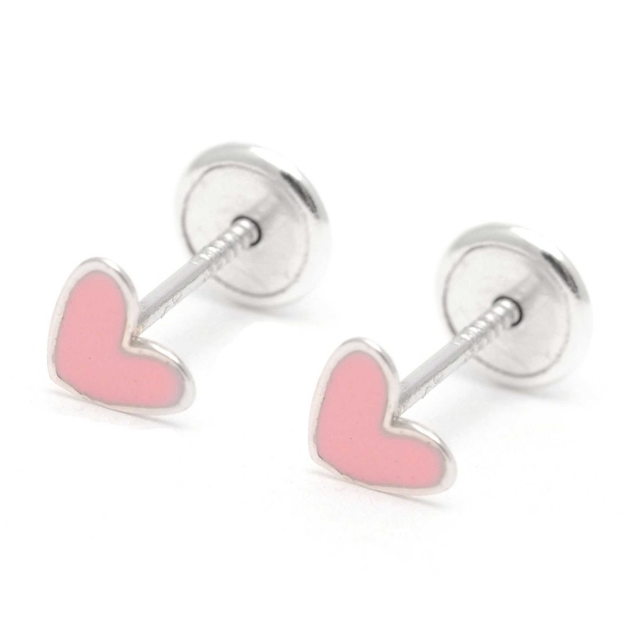 Beb Joyeria Antonio Cumplido | Pendientes Plata Agatha Beb Coraz N Rosa