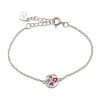 Pulseras Joyeria Antonio Cumplido | Pulsera Plata Agatha Flor Corazones Colores