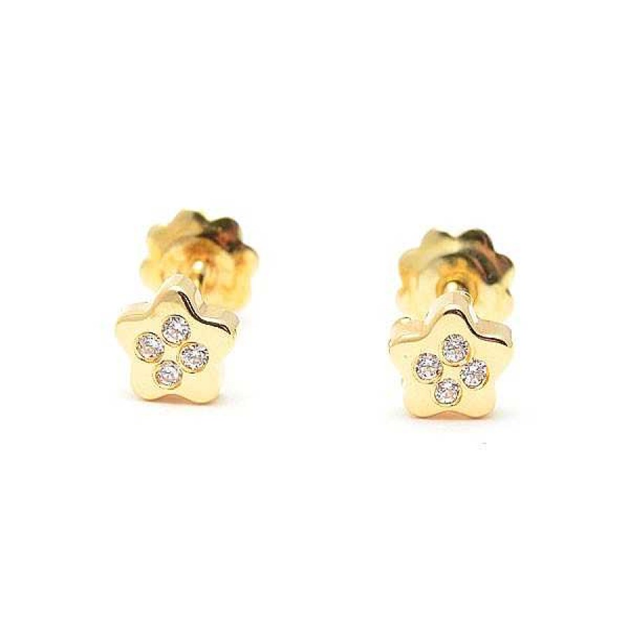 Beb Joyeria Antonio Cumplido | Pendientes Oro Estrella Circonitas